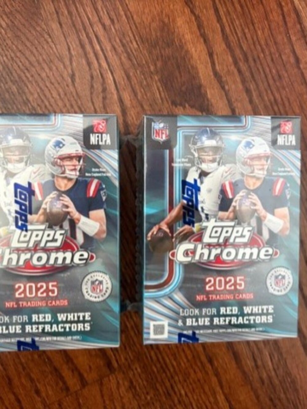 2025 Topps Chrome NFL Football Blaster Box Lot of 2 Hobby Value Sealed - Picture 2 of 9